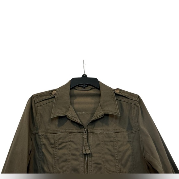 Women’s Express Green Full Zippered Utility Jacket: Size Small - Picture 3 of 6